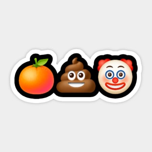 🍊💩🤡 - Front Sticker